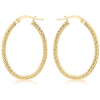 9ct Pattern Hoop Earring