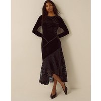 Beatrix Velvet Lace Midi Dress