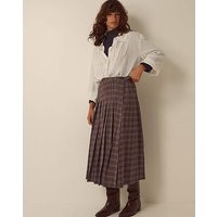 Gracie Check Print Midi Skirt