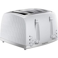 Russell Hobbs Honeycomb 4 Slice Toaster White - Russell Hobbs