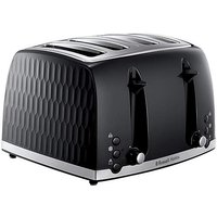 Russell Hobbs Honeycomb 4 Slice Toaster Black - Russell Hobbs