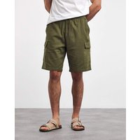 Linen Blend Elasticated Cargo Short 30 32