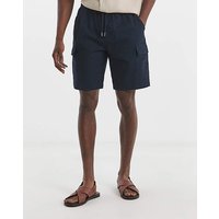 Linen Blend Elasticated Cargo Short 58 60