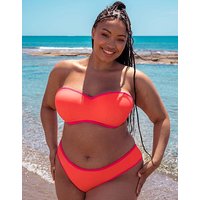 Minimalist Bandeau Bikini Top Coral Pink