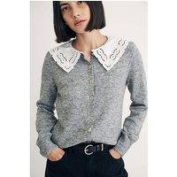 Broderie Collar Cardigan