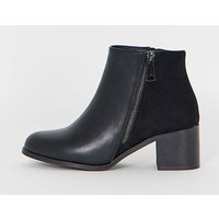 Side Zip Heeled Shoe Boots Ex Wide