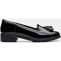 Clarks Havisham Edge Tassel Loafers - Black Patent