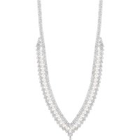 Pearl Crystal V Necklace