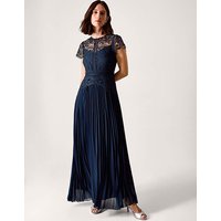 Lace Pleated Bridesmaid Dress