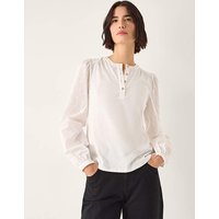 Flossy Embroidered Sleeve Top