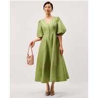 Beatrice Line Midi Dress Pale