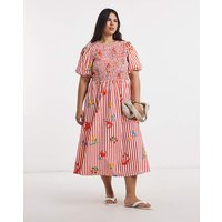 Asymmetric Shirred Midi Dress