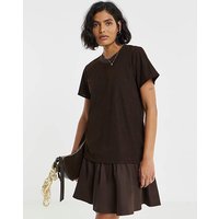 Cord Hybrid T Shirt Dress