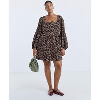 Floral Historic Detail Skater Dress Floral Print