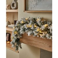 Aspen Pre Lit Flocked Garland 1.8m