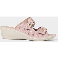 Buckle Mule Sandals EEE Fit