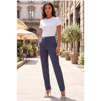 Long Straight Leg Stretch Trouser Dark Grey