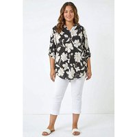 Floral Puff Stretch Shirt