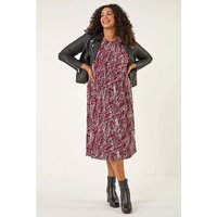 Spot Stretch Midi Dress