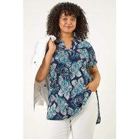 Floral Print Stretch Shirt