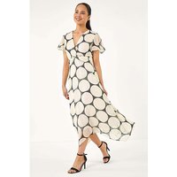 Spot Print Twist Dress