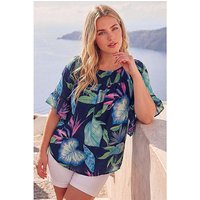 Floral Shirred Bardot Top