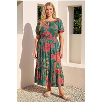 Floral Shirred Waist Dress