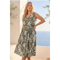 Floral Button Midi Dress