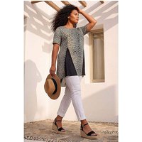 Animal Print Mesh T Shirt