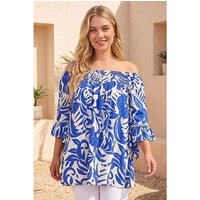 Printed Bardot Top