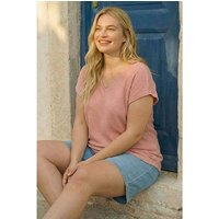 Textured V Neck Tunic Top
