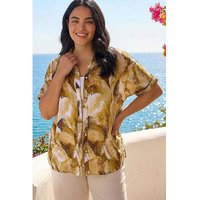 Swirl Print Button Shirt