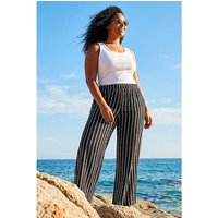 Stripe Knit Wide Leg Trouser