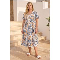 V Neck Tiered Dress