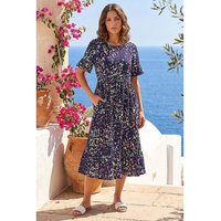 Abstract Spot Midi Dress