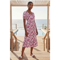 Floral Frill Midi Dress