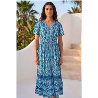 Aztec Button Midi Dress