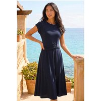 Side Twist Midi Dress