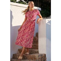 Abstract Print Midi Dress