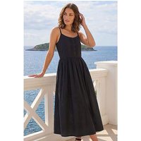 Cotton Button Midi Dress
