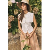 Lexi Embroidered Linen Blend Top