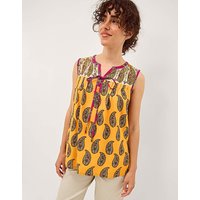 Magdalena Sleeveless Paisley Top