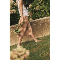 Hattie Gingham Midi Skirt