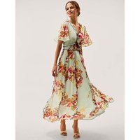 Perrie Print Frill Maxi Dress
