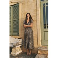 Annie Animal Print Midi Dress