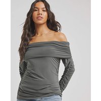 Ruched Bardot Top