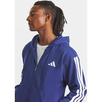 3 Stripes Full Zip Fleece Hoodie Dark Blue 4XL58 60