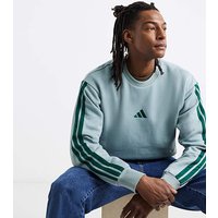 3 Stripes Fleece Crew Sweatshirt