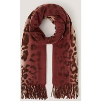Archi Animal Print Tassel Scarf ONE