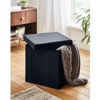 Velvet Foldable Storage Ottoman Cube